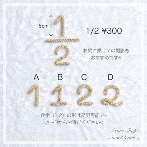 ウールレター【お名前オーダー受付ページ】 雑貨・その他 Azure Shop
