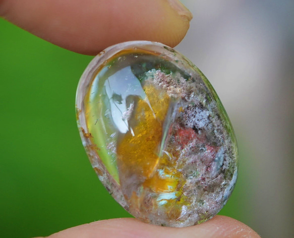 レア☆ライモナイトと桜☆ガーデンクォーツ s1265 天然石 Funky garuda