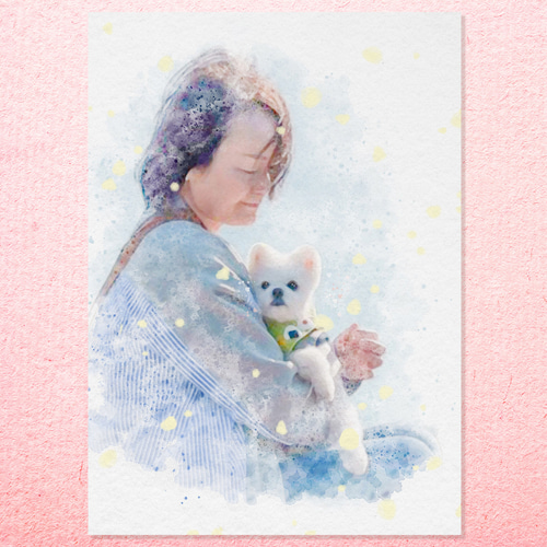 イラストオーダー 大切なお写真から作るデジタルアートです イラスト