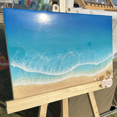 レジンアート P302 海の波が宿る美しいオーシャンアート作品をご