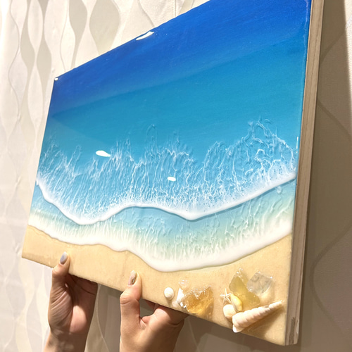 送料無料】海アート ハワイ 海 アートパネル オーシャンレジン 海
