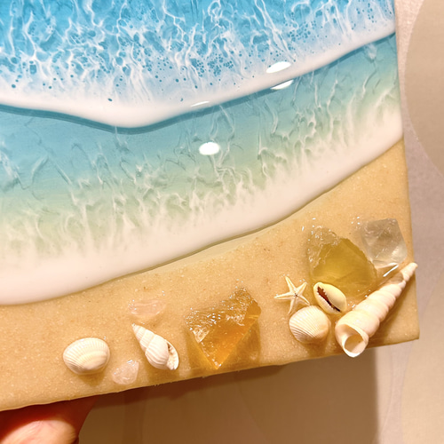 送料無料】海アート ハワイ 海 アートパネル オーシャンレジン 海