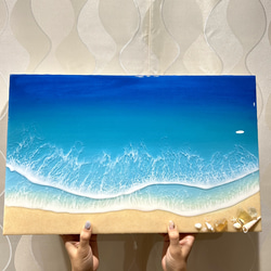 【レジンアート】波紋アート／18cm × 26cm／枠なし レジンアート】波紋アート／18cm × 26cm／枠なし