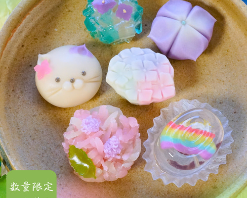 紫陽花づくし上生菓子6個入 送料無料 誕生日 プレゼント 父の日