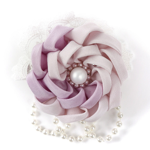 つまみ細工 髪飾り コサージュ ブローチ 入学 卒業 ギフト 成人式 袴