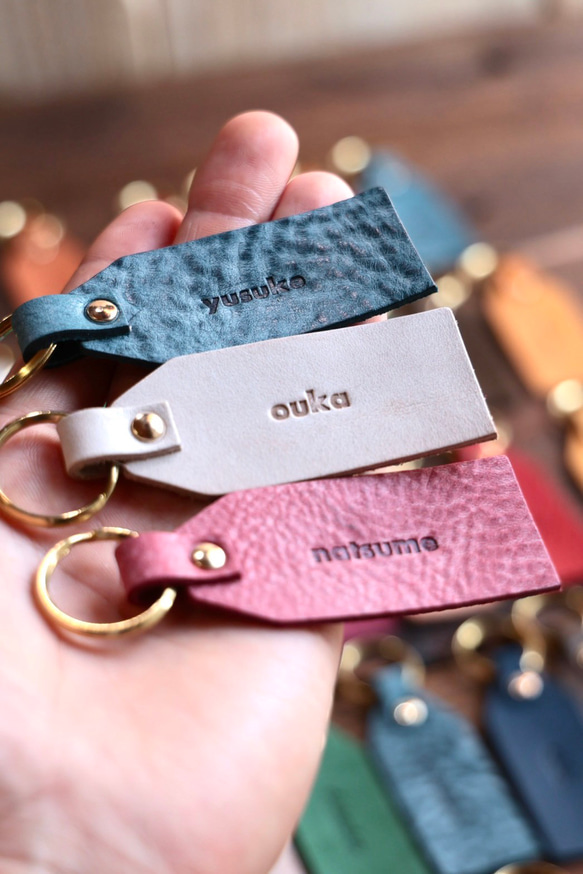 結婚式の準備お手伝い致します　エスコートキーホルダー　本革 4枚目の画像