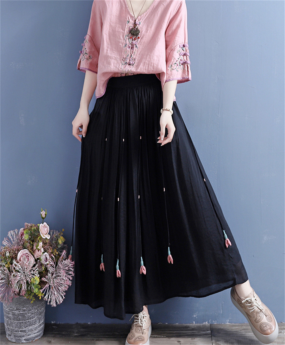 レディースハイウエストファッションプリーツスカート