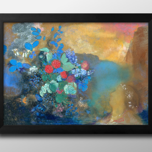 8449□ポスター アート 絵画『オディロン・ルドン 花の中の