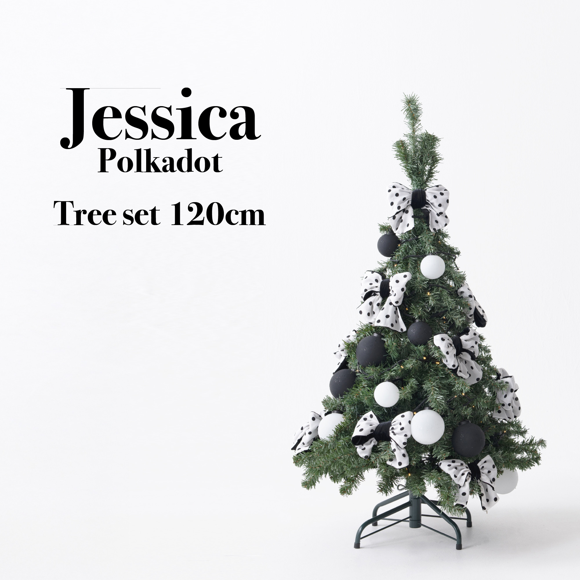 120cmツリーセット｜ジェシカ・ポルカドット｜Natale(ナターレ)｜クリスマス