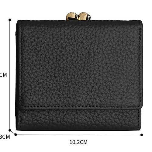 creemaコンパクト財布 極薄フラグメントケース ミニ財布 ミニウォレット（ブラック