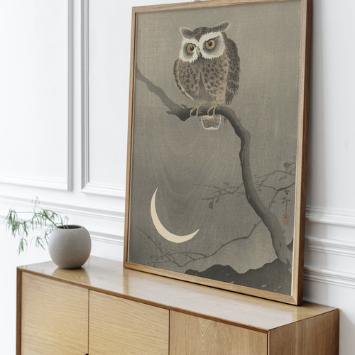 フクロウの日本画 楽天市場】フクロウ（日本画｜絵画）：アート・美術品・骨董品