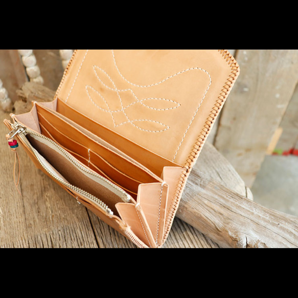 【長財布】ビンテージのセラーペラグとビンテージ風コンチョを使用 