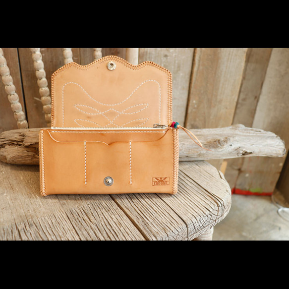 【長財布】ビンテージのセラーペラグとビンテージ風コンチョを使用 