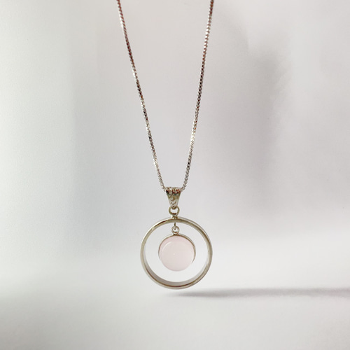 スランプ脱出 ローズクオーツ サークルペンダント チャンスを到来させ  