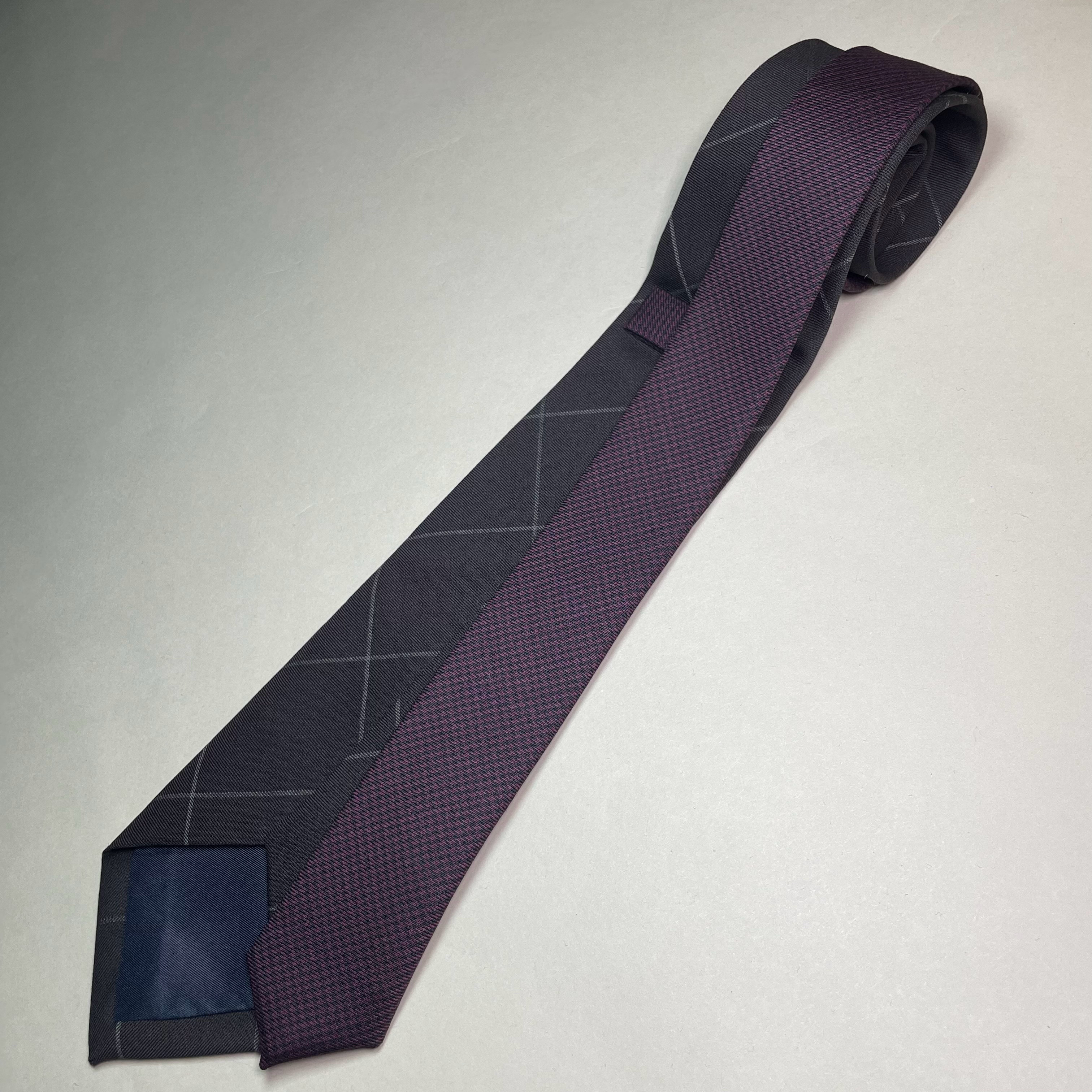 【受注製作】ブラウン　ワインレッド　チェック　プレゼント　ギフト【別途】名入れ　メッセージ　イニシャル　刺繍　ネクタイ