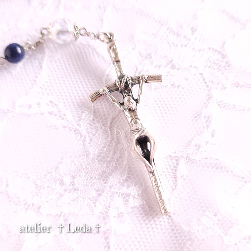 ☆ソーダライト＆オーロラクォーツ ロザリオ☆ Sodalite & Quartz ☆ソーダライト＆オーロラクォーツ ロザリオ☆ ~Sodalite