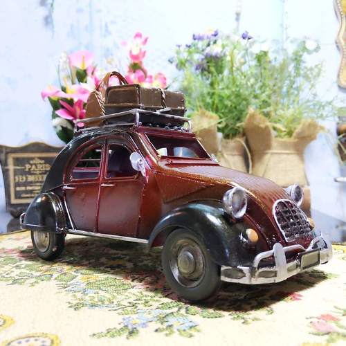 クラッシックシトロエン 2CV モデルカー アンティークインテリア装飾