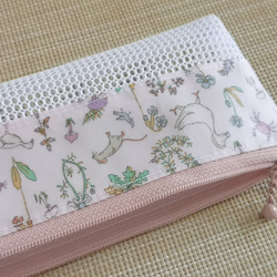 ハンドメイド　歯ブラシケース　歯ブラシポーチ　メッシュポーチ　ラミネートポーチ　リバティ　セオ 4枚目の画像