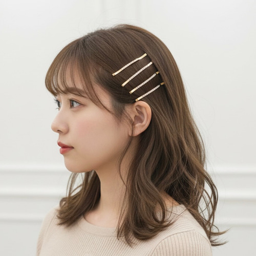 ベロアリボン ヘアクリップ ヘアピン ベルベットリボン ヘアピン