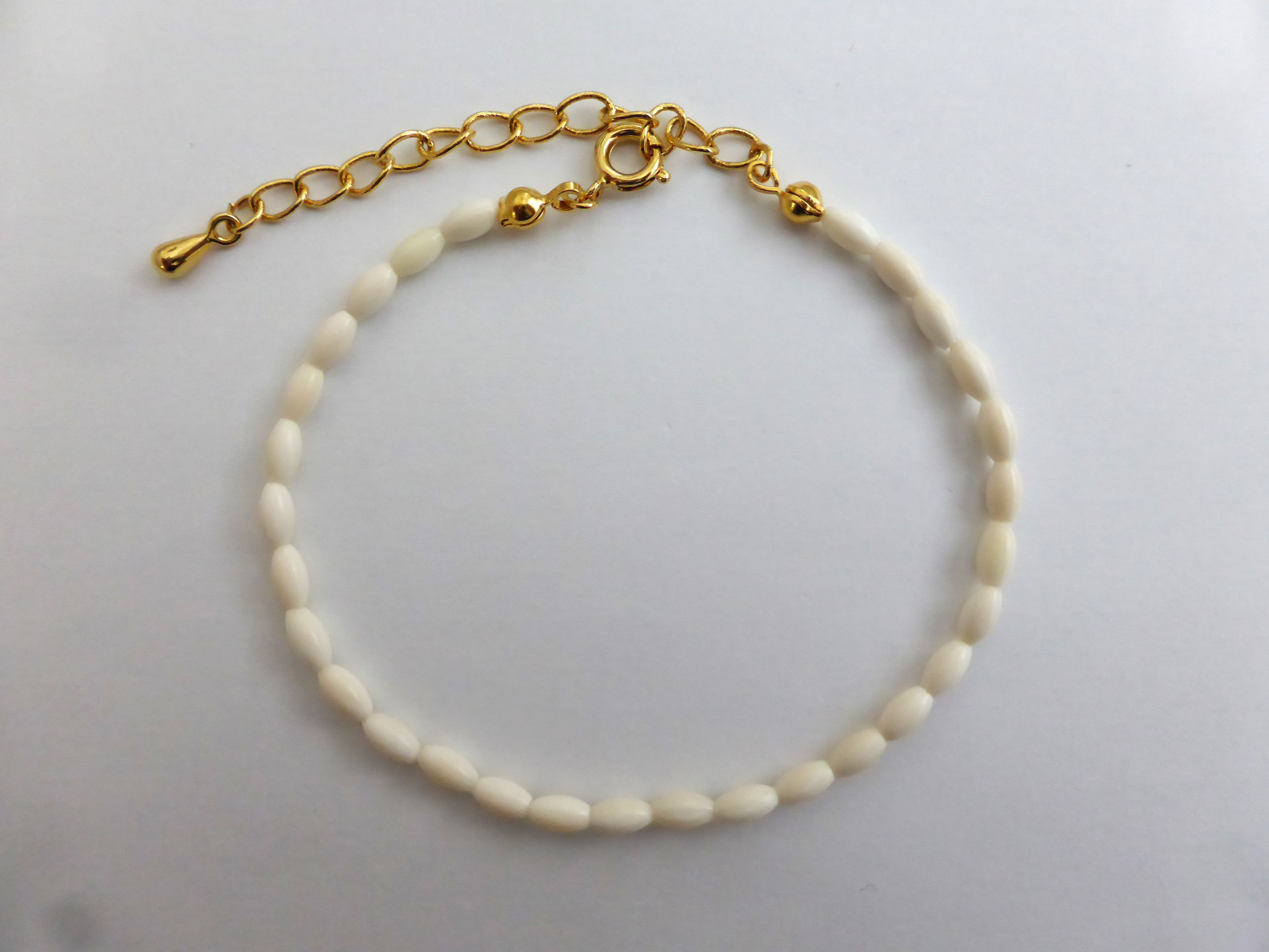 本象牙 アイボリー ミニアーモンド ブレスレット