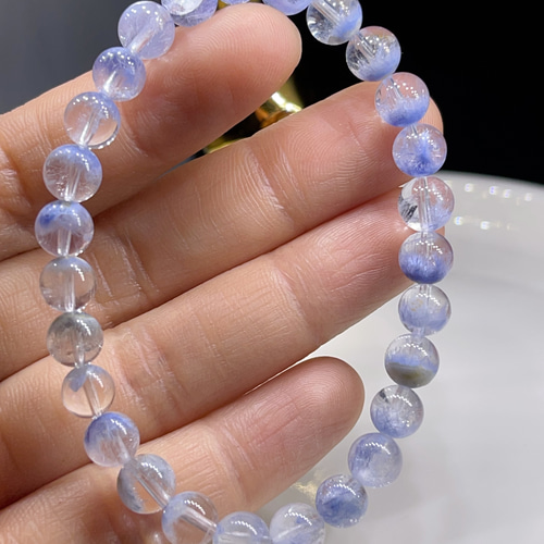 天然無処理 デュモルチェライトブレスレット No451 ブレスレット