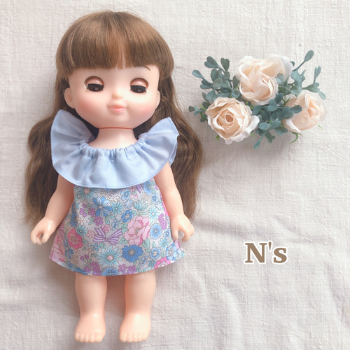 26cmドール用 5パターン フリルワンピース ヘアバンドなし ソラン