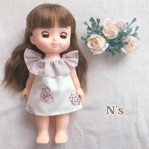 26cmドール用 5パターン フリルワンピース ヘアバンドなし ソラン