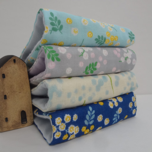 ミモザA*やわらかガーゼハンカチ*4枚セット ハンカチ・手ぬぐい oab789  