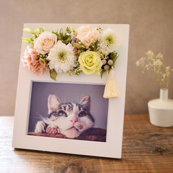 温めあうシマエナガのリース プリザーブドリース フラワーギフト