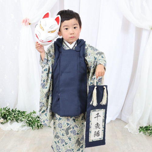 ぷりんさま専用 被布コート着物セット 七五三 3歳 男の子 ハンドメイド