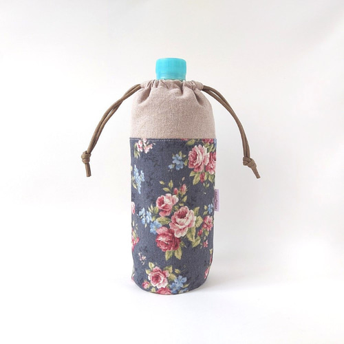 ラウハラ　ボトルカバー　美品 ひやっ！ほかっ丸底 ペットボトルカバー 薔薇くすみピンク 温かく