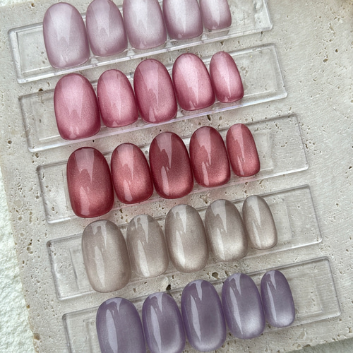 ネイルチップ【選べるカラー】ワンカラー｜マグネットネイル｜ぷるぷる  