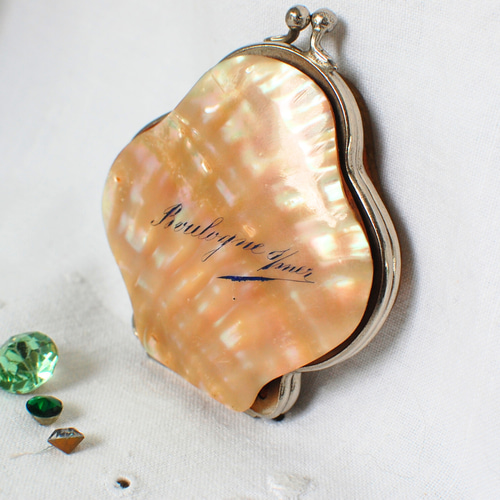 コインパース がま口 フランスアンティーク マザーオブパール 小銭入れ