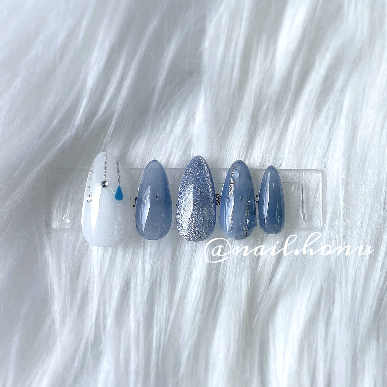 No.61 梅雨ネイル/水滴ネイル