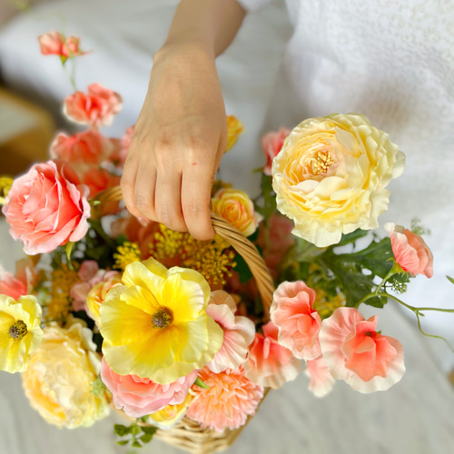 韓国っぽ♡フラワーバスケット Lサイズ｜誕生日・記念日・特別な日の