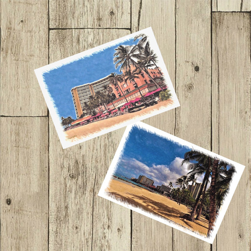 送料無料】ハワイの風景☆ポストカード 5枚セット #3 ポストカード