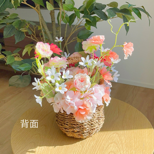 韓国っぽ♡フラワーバスケット/送別 卒業 入学 ホワイトデー/Mサイズ