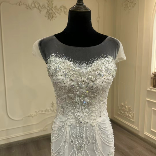 送料関税込■Mac Duggal■チュール■マーメイドドレス■ 顧客満足度99％以上！マーメイドドレス 贅沢なビジュー美品