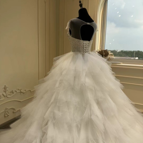 MAC DUGGAL ビジュー×イリュージョン マーメイドドレス JEAN MACLEAN/ジャンマクレーン】マーメイド/ 刺繍レース