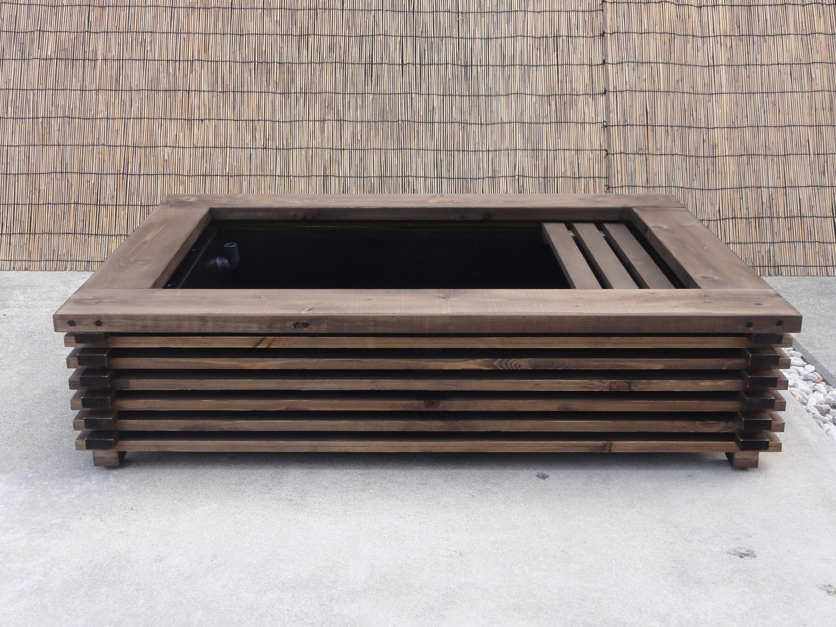 ビオトープ　60L　トロ舟＆木枠セット（棚付き）　メダカ＆金魚飼育用