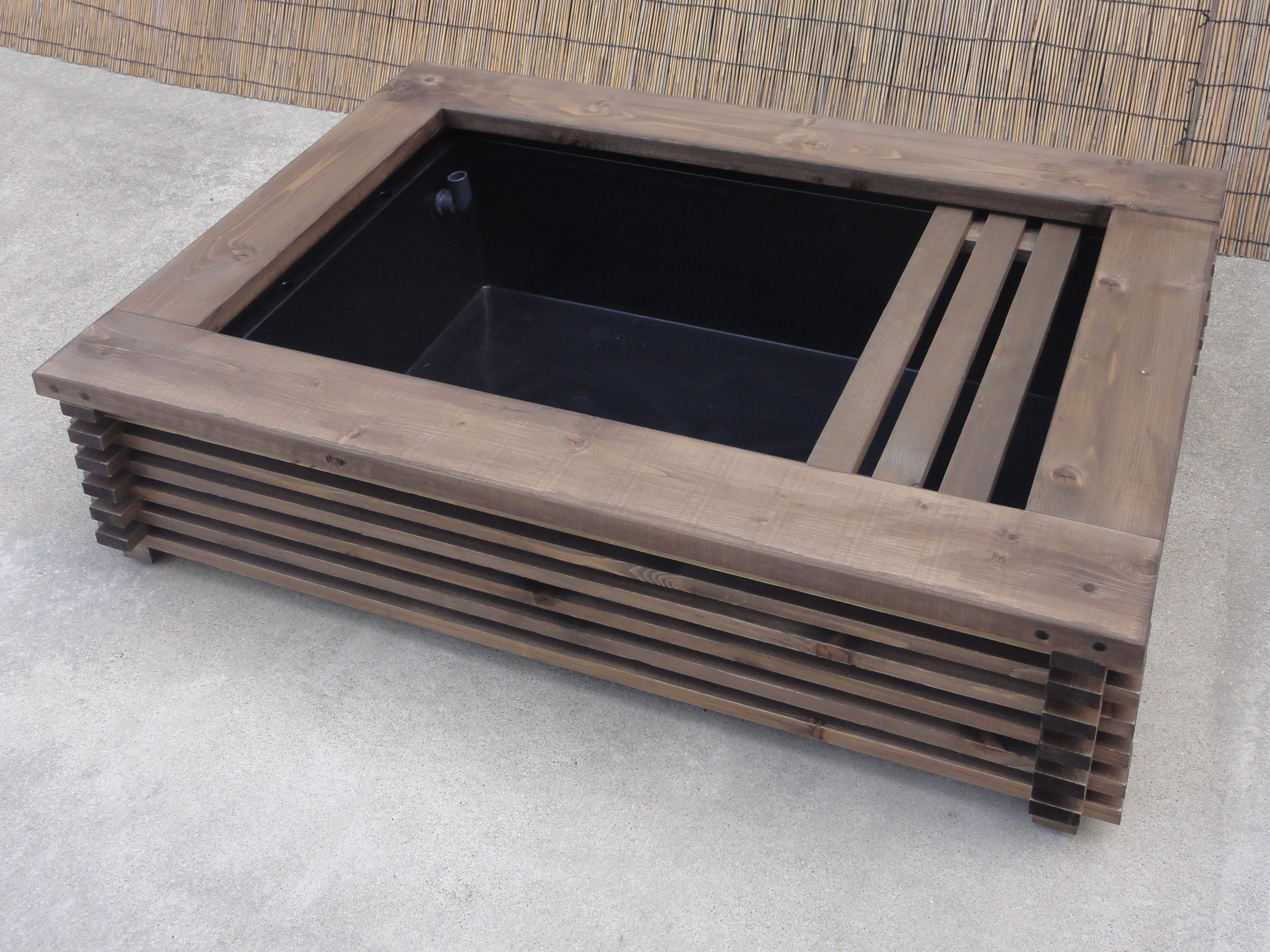 ビオトープ　60L　トロ舟＆木枠セット（棚付き）　メダカ＆金魚飼育用