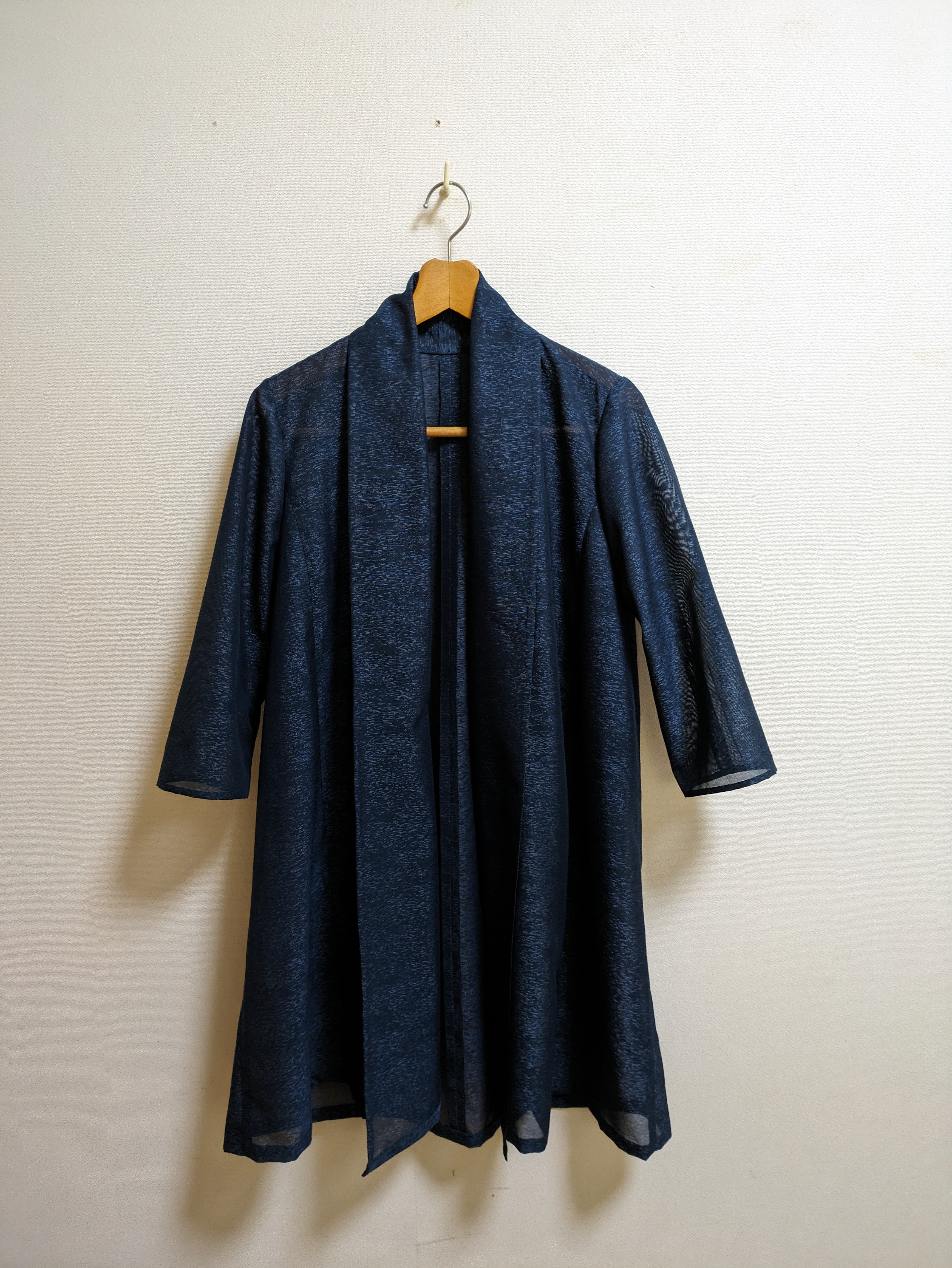 SOLD　着物リメイク　フレアーコート　単衣紗　M〜L