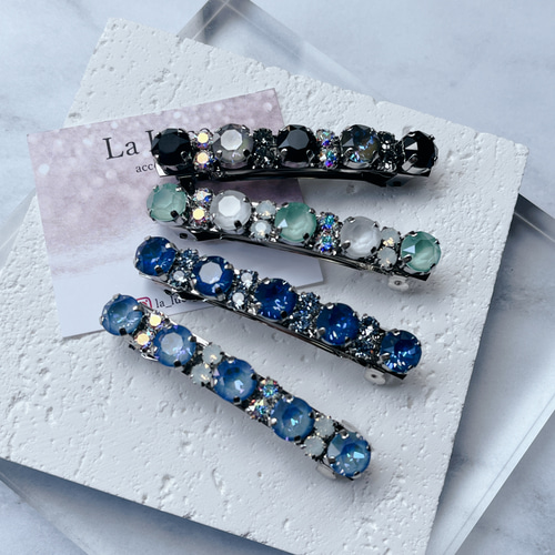 778【新品未使用】結婚式＊入学式＊和装／春色カラー大粒スワロフスキーバレッタ スワロフスキー リング 一粒 指輪 大きめ 2カラー レディース