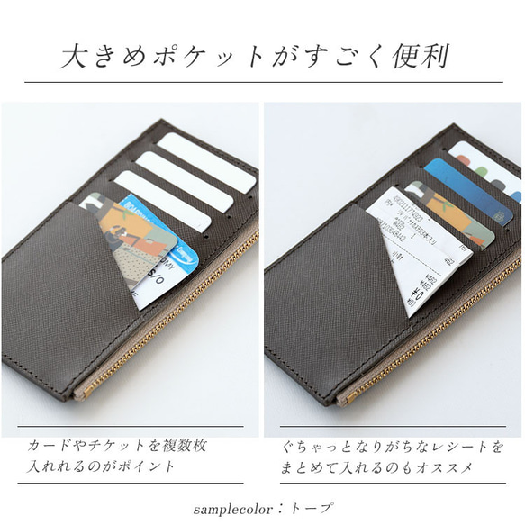 フラグメントケース 本革 薄い サフィアーノレザー スマート財布 カードケース ミニ財布 コインケース インナー 6枚目の画像