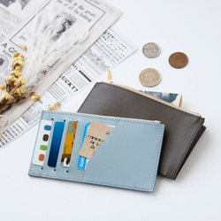 フラグメントケース 本革 薄い サフィアーノレザー スマート財布 カードケース ミニ財布 コインケース インナー 1枚目の画像