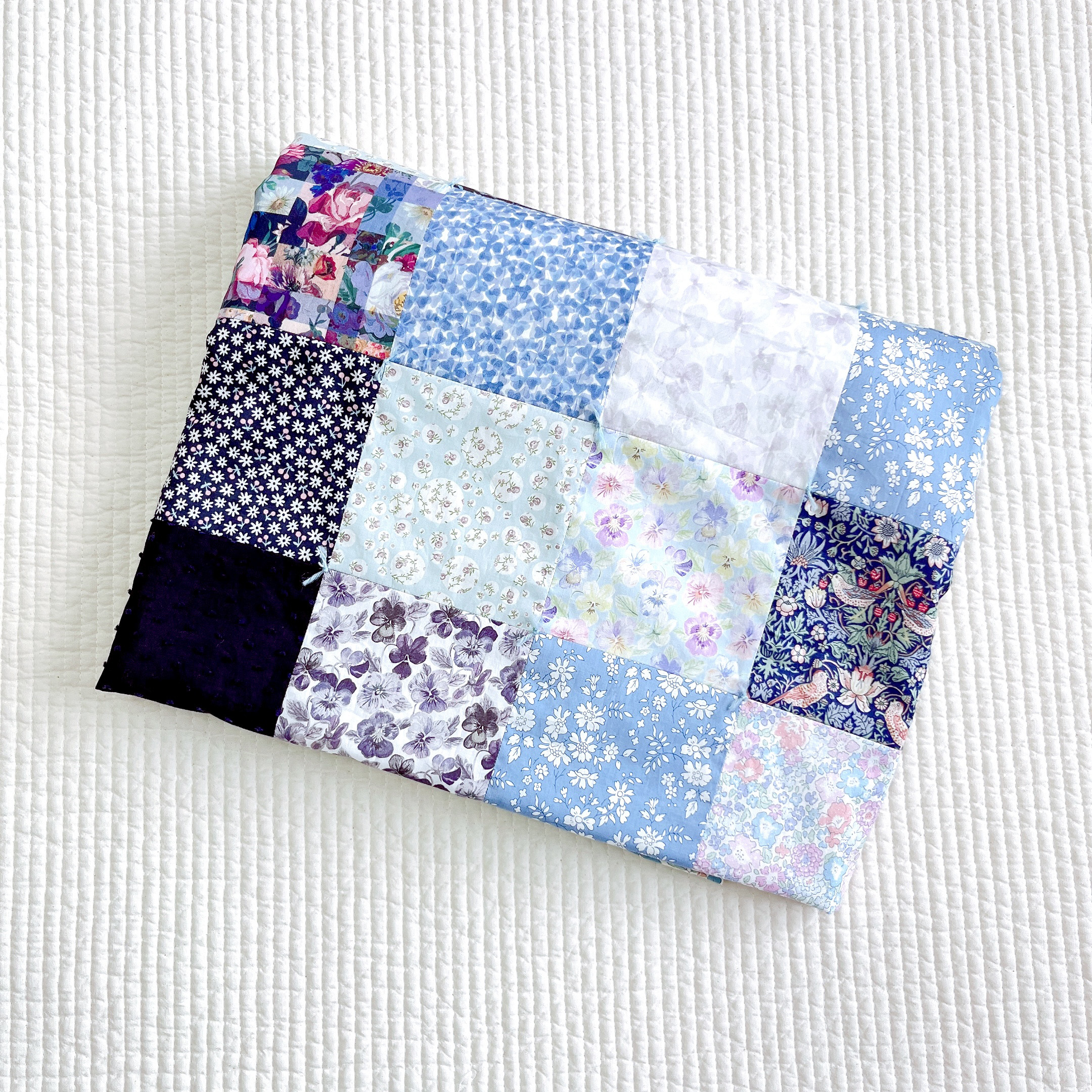 ブランケット リバーシブルキルト print Block