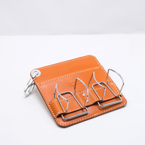 本革 パークゴルフ・グラウンドゴルフポーチver4(薄型) ヌメ革キャメル  