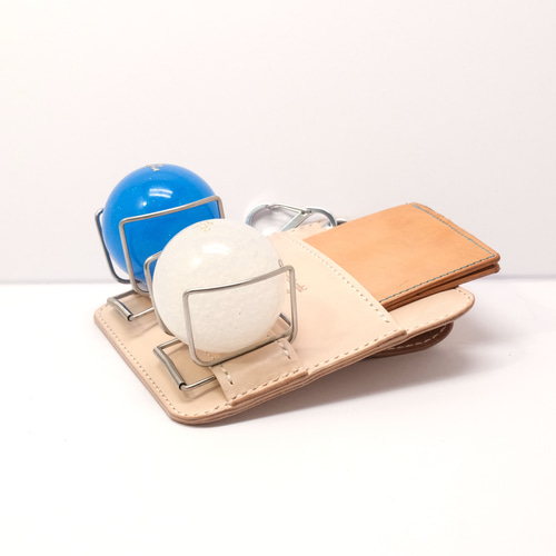 本革 パーク・グラウンドゴルフポーチver4(薄型) ヌメ革ナチュラル  