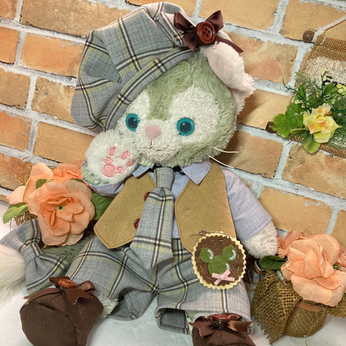 ☆ジェラトーニSサイズ☆ベージュ色チェックコスチューム