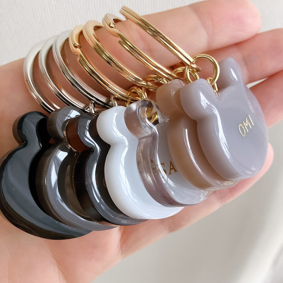 【名入れ/言葉入れ無料】全6色　ベア　熊　キーホルダー/チャーム/推し活/席札/名入れキーホルダー 13枚目の画像